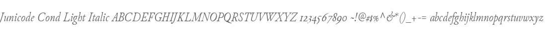 Junicode Cond Light
