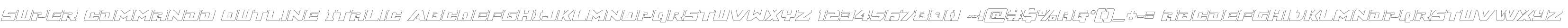 Super Commando Outline Italic