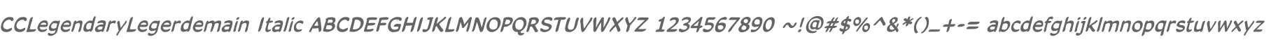 CCLegendaryLegerdemain Italic