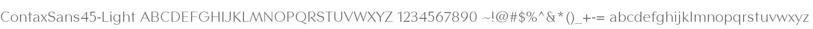 Contax Sans 45 Light
