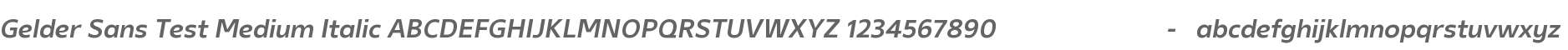 Gelder Sans Test Medium Italic