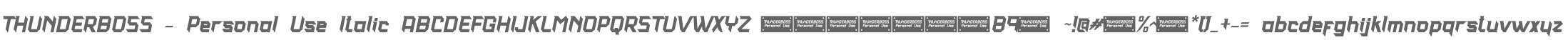 THUNDERBOSS - Personal Use Italic