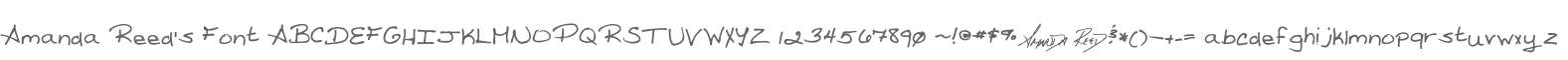 Amanda Reed's Font