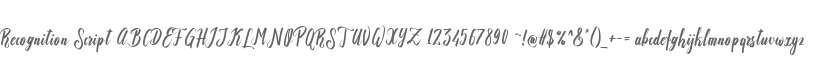 Recognition Script