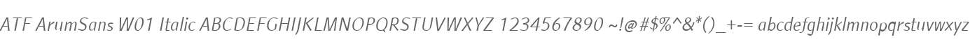 ATF ArumSans W01 Italic