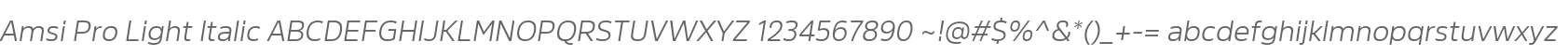 Amsi Pro Light Italic