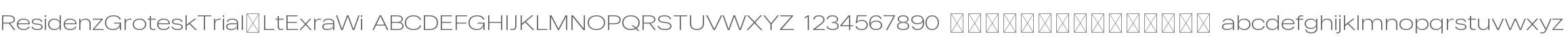 Residenz Grotesk Trial Lt ExWide
