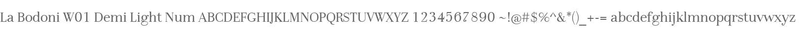 La Bodoni W01 Demi Light Num