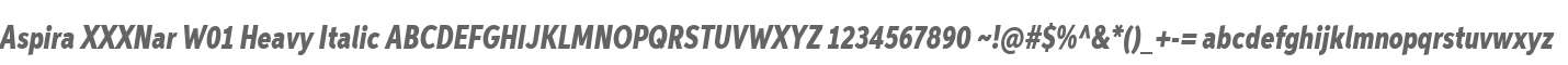 Aspira XXXNar W01 Heavy Italic