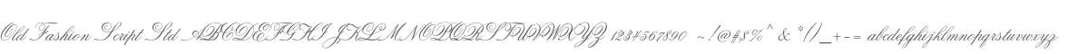 Old Fashion Script Std