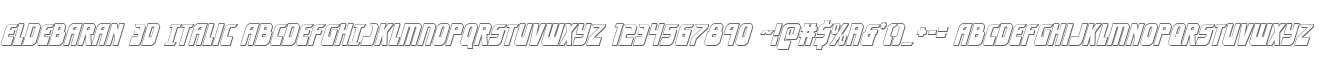 Eldebaran 3D Italic