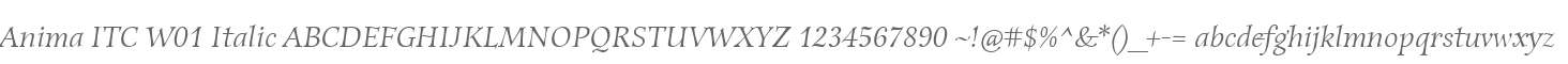 Anima ITC W01 Italic