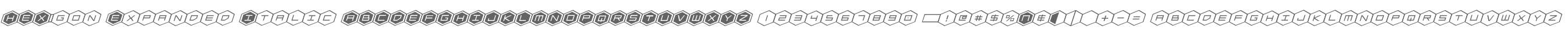 HEX:gon Expanded Italic