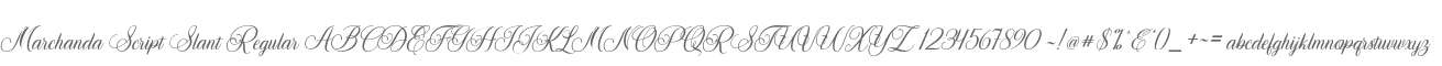 Marchanda Script Slant Regular