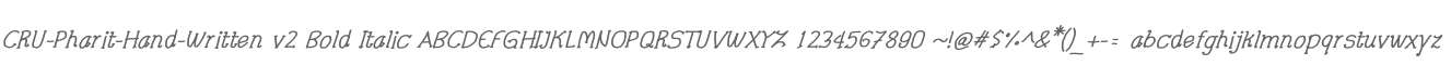 CRU-Pharit-Hand-Written v2 Bold Italic