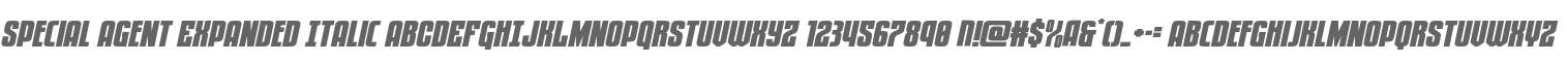 Special Agent Expanded Italic