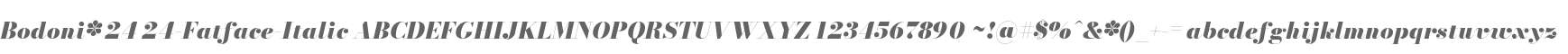 Bodoni* 24 Fatface Italic