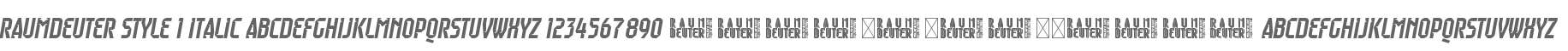 Raumdeuter Style 1 Italic