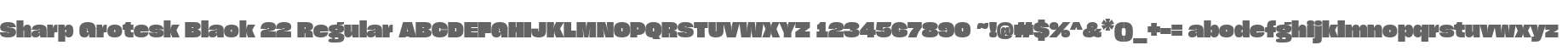 Sharp Grotesk Black 22