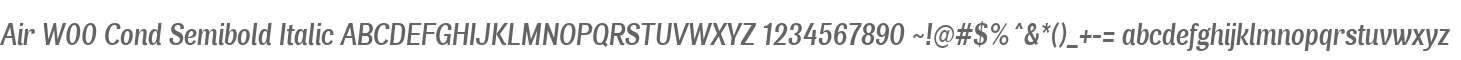 Air W00 Cond Semibold Italic