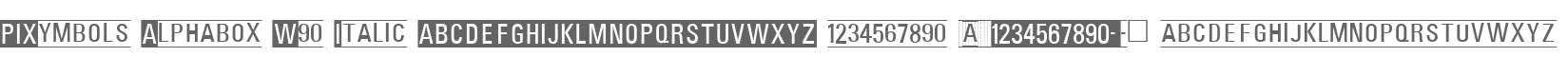 PIXymbols Alphabox W90 Italic