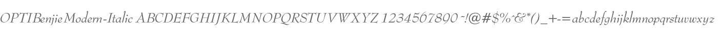 OPTIBenjieModern-Italic