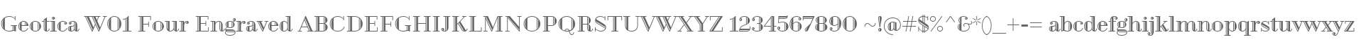 Geotica W01 Four Engraved