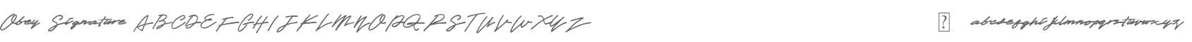 Obey Signature