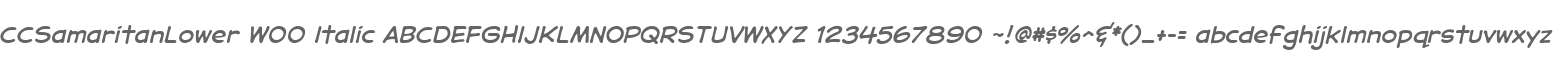 CCSamaritanLower W00 Italic