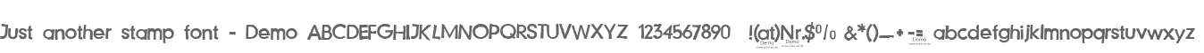 Just another stamp font - Demo