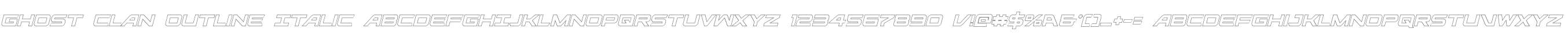 Ghost Clan Outline Italic