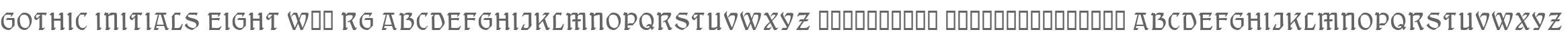 Gothic Initials Eight W90 Rg