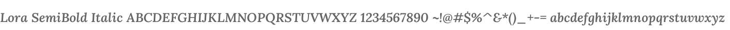 Lora SemiBold