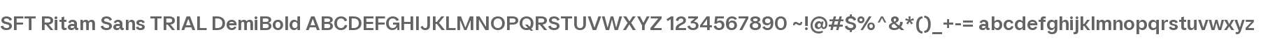 SFT Ritam Sans TRIAL DemiBold