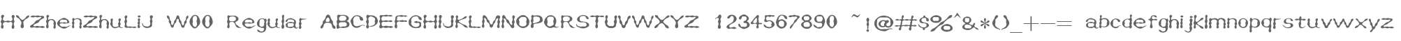 HYZhenZhuLiJ W00 Regular
