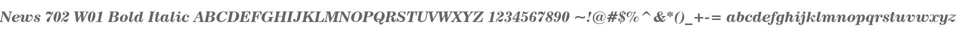 News 702 W01 Bold Italic