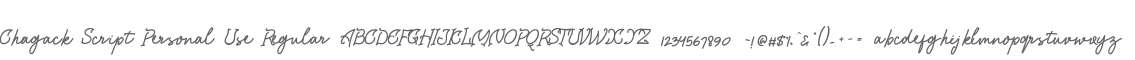Chagack Script Personal Use Regular