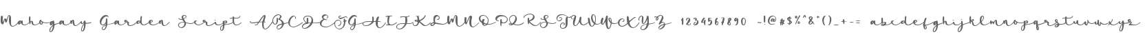 Mahogany Garden Script