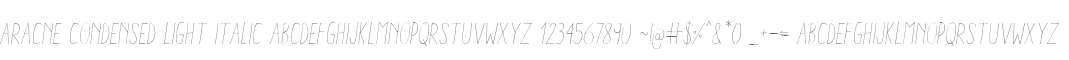 Aracne Condensed Light Italic