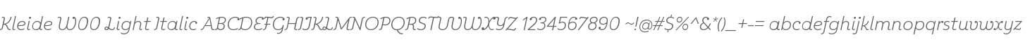 Kleide W00 Light Italic