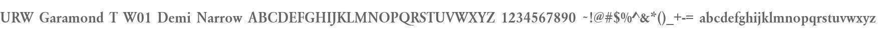 URW Garamond T W01 Demi Narrow