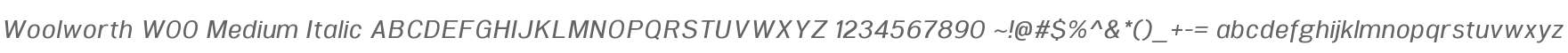 Woolworth W00 Medium Italic