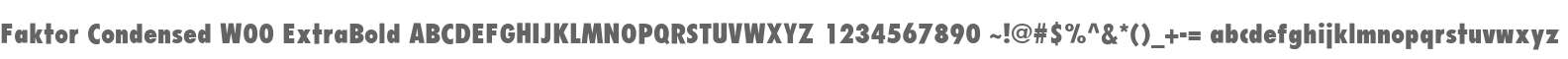 Faktor Condensed W00 ExtraBold