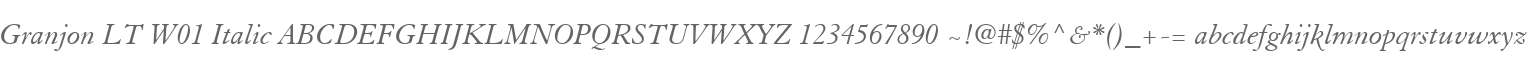 Granjon LT W01 Italic
