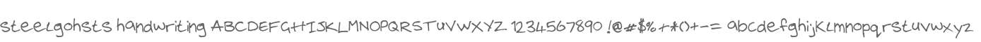 steelgohsts handwriting
