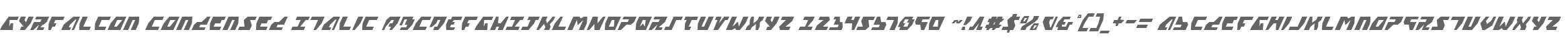 Gyrfalcon Condensed Italic