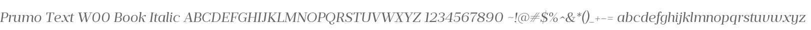 Prumo Text W00 Book Italic