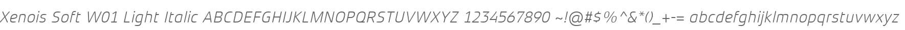 Xenois Soft W01 Light Italic