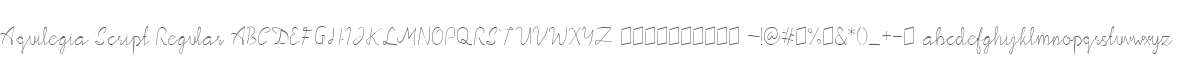Aquilegia Script Regular