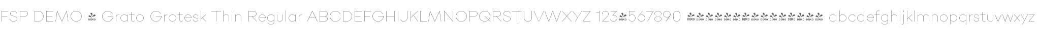 FSP DEMO - Grato Grotesk Thin